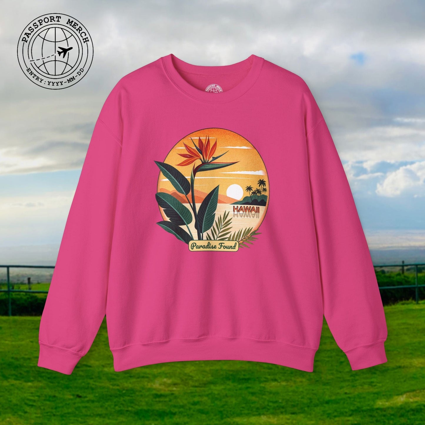 Retro (Bird of) Paradise Found, Hawaii Crewneck