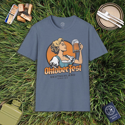 Vintage Oktoberfest Beer Maiden, Germany T-Shirt