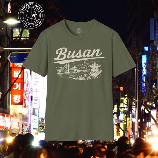 Monochrome Dreams of Busan Korea T-Shirt