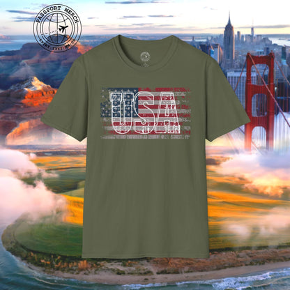 Vintage American Flag Patriotism USA T-Shirt