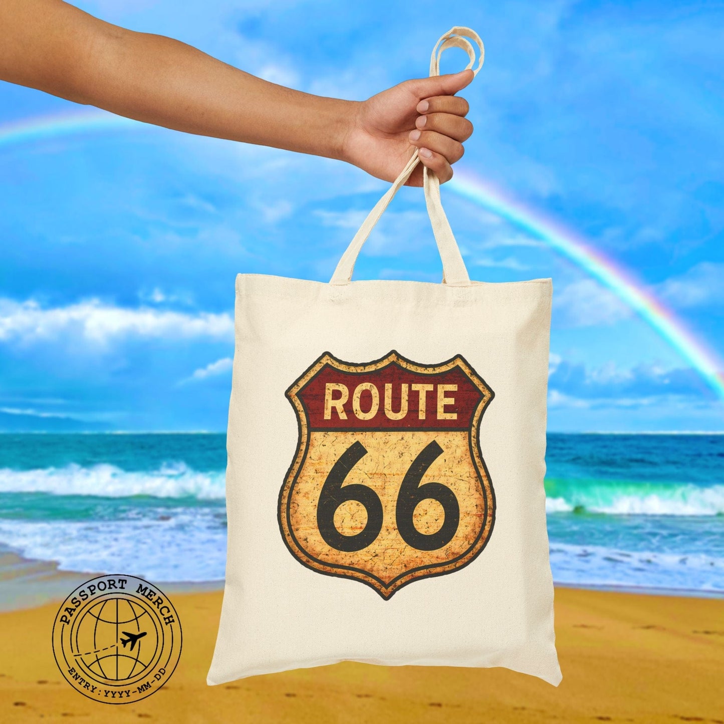 Signs of Wanderlust, Vintage Route 66, USA Tote Bag
