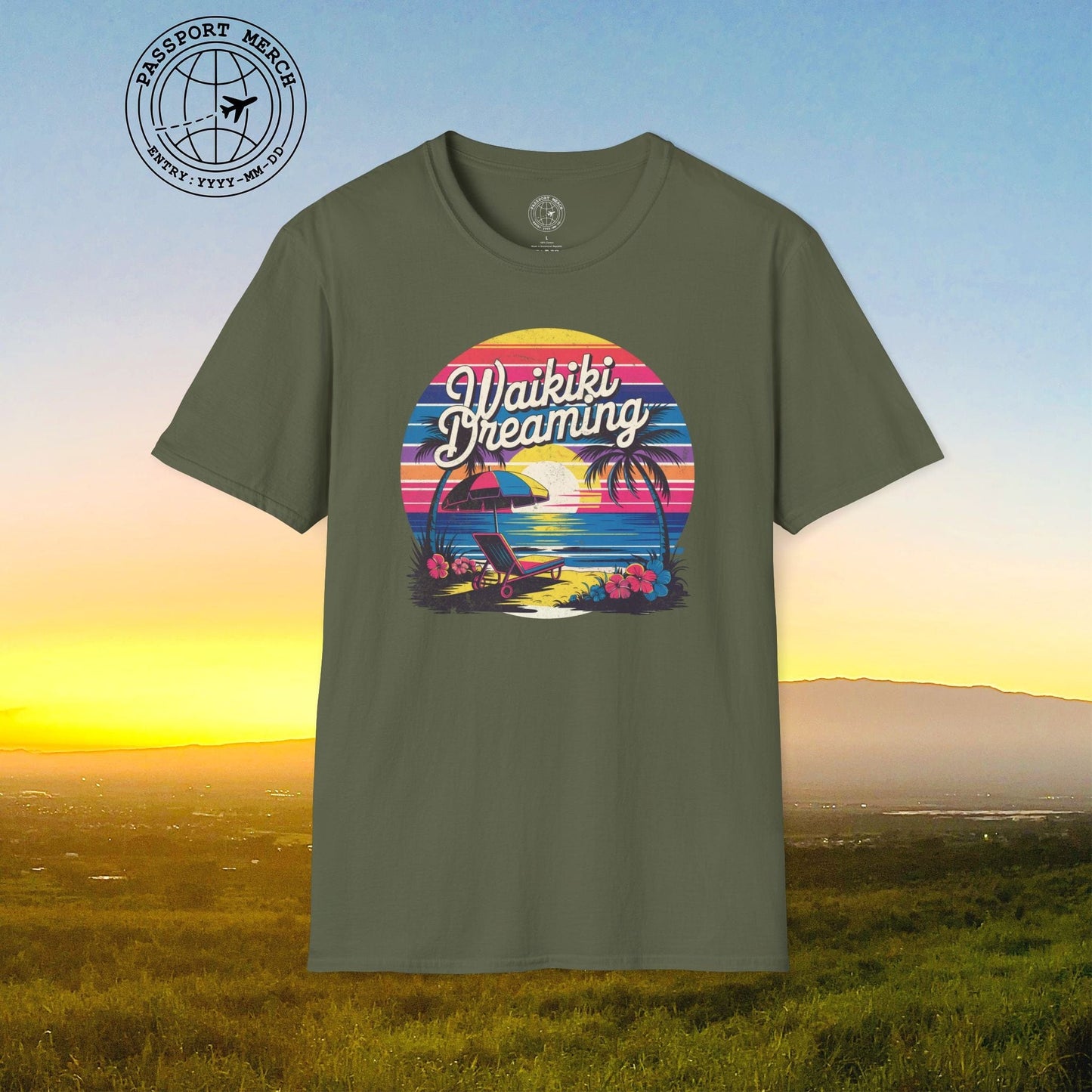 Retro Waikiki Dreaming, Hawaii T-Shirt