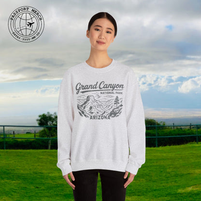 Grand Canyon National Park Vintage Monochrome, Arizona Crewneck