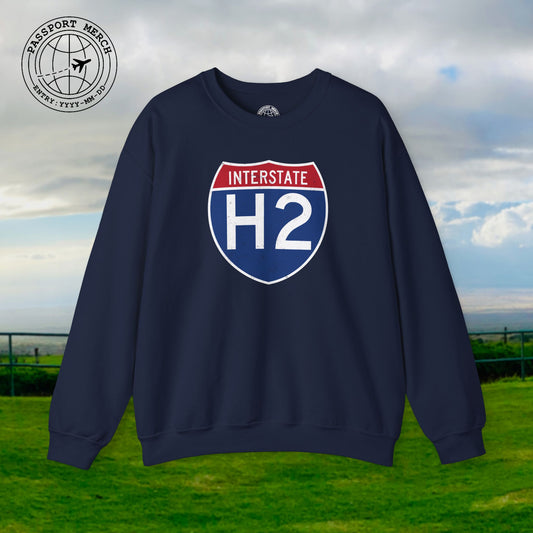Signs of Wanderlust, Interstate H2, Hawaii Crewneck