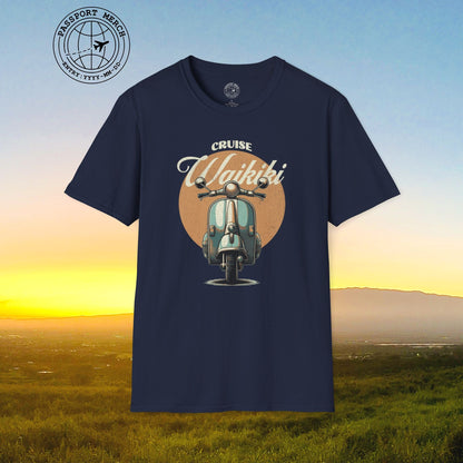 Vintage Cruise Waikiki Moped, Hawaii T-Shirt