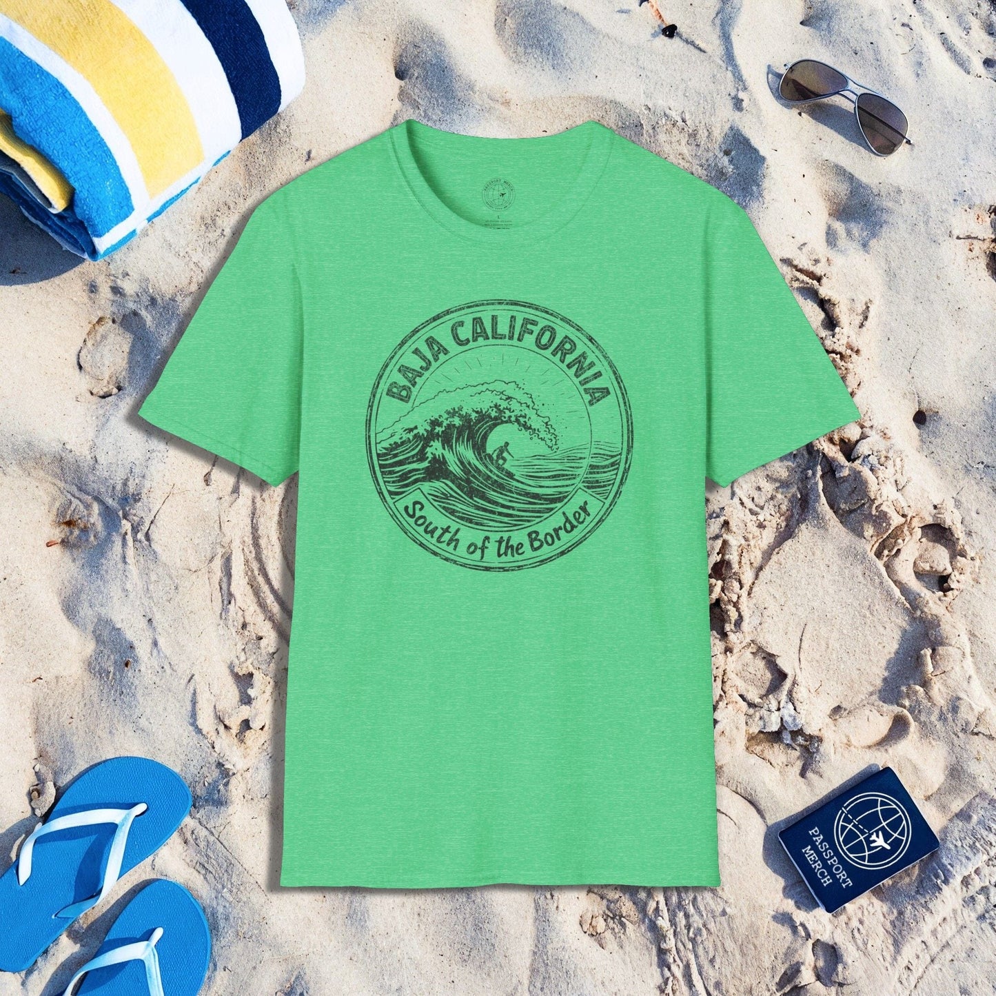 Surf South of the Border, Baja California, Mexico T-Shirt