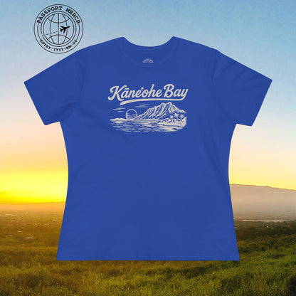 Kaneohe Bay Vintage Monochrome, Hawaii, Womens Fit T-Shirt