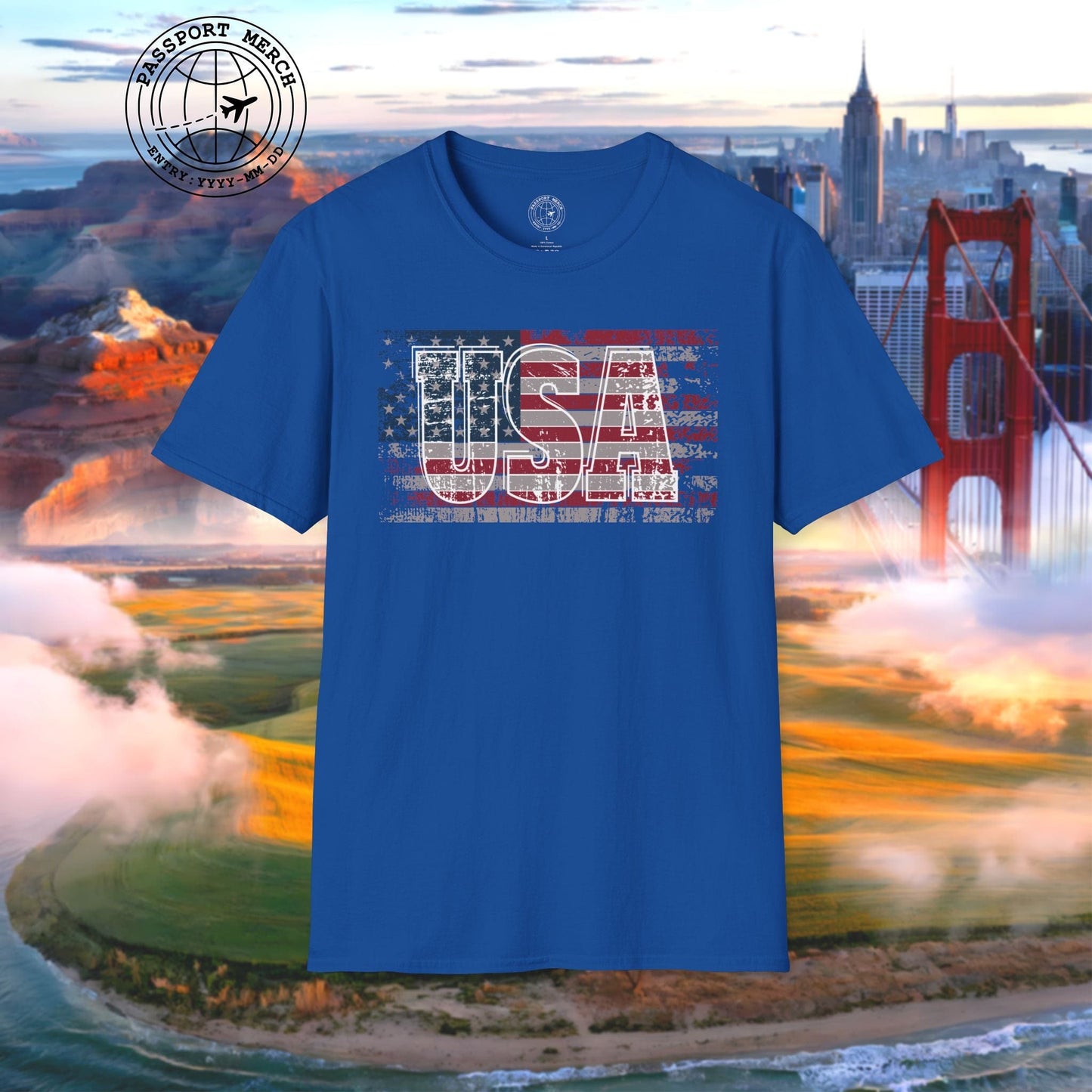Vintage American Flag Patriotism USA T-Shirt