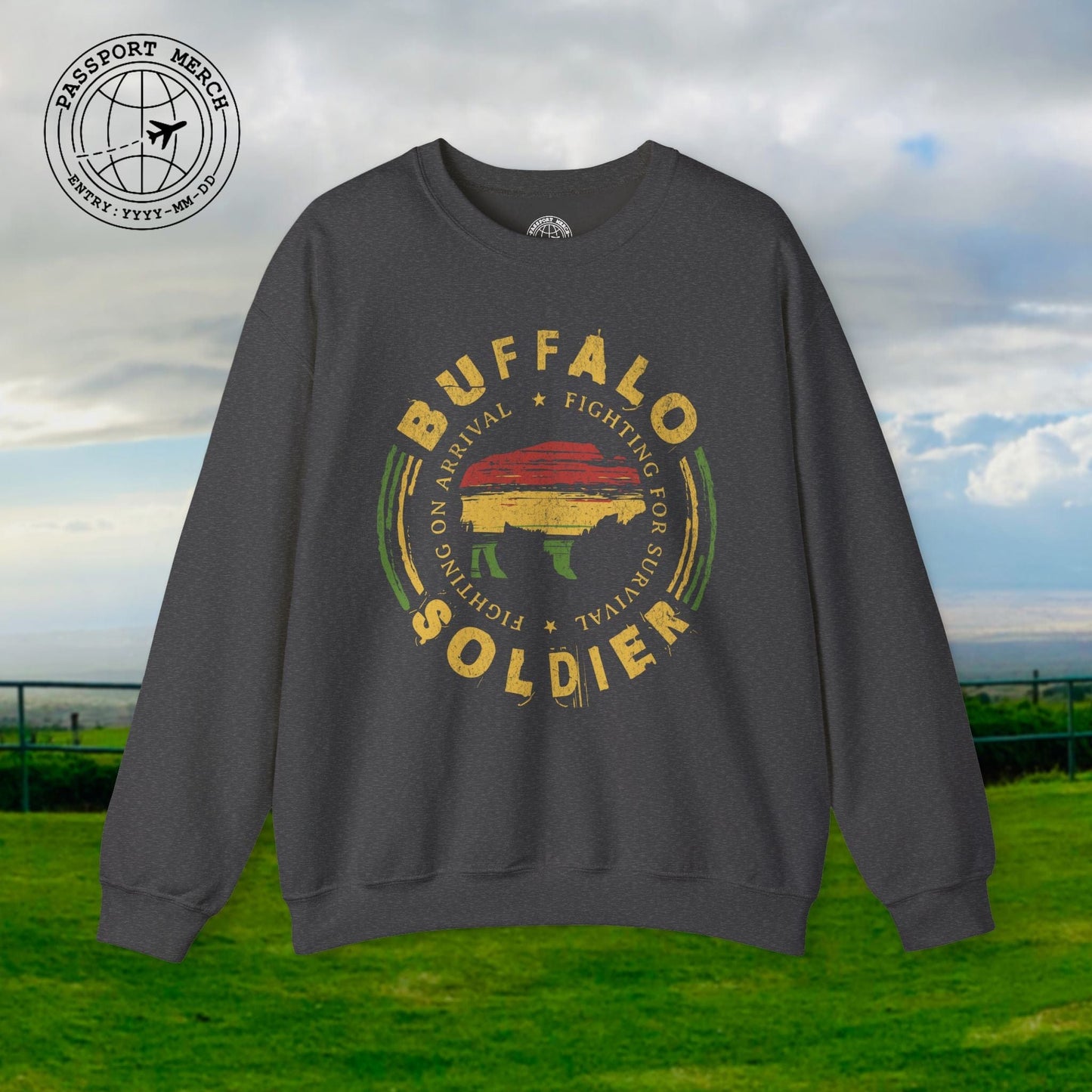 Vintage Buffalo Soldier, Jamaica Crewneck