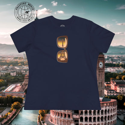 Reflections of the Eiffel Tower, Paris France, Womens Fit T-Shirt