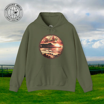 Vintage Nostalgia, Waikiki, Hawaii Hoodie