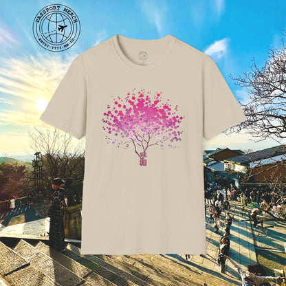 Cherry Blossoms Growing from Peace Japan T-Shirt