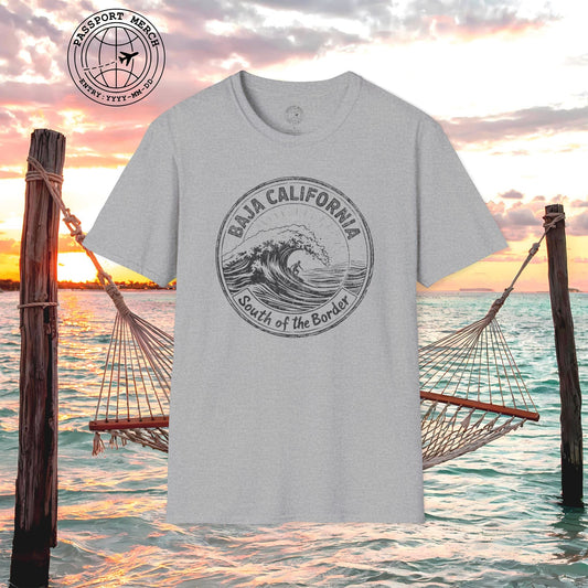 Surf South of the Border, Baja California, Mexico T-Shirt