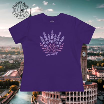 Vibrant Lavender Serenite, France, Womens Fit T-Shirt