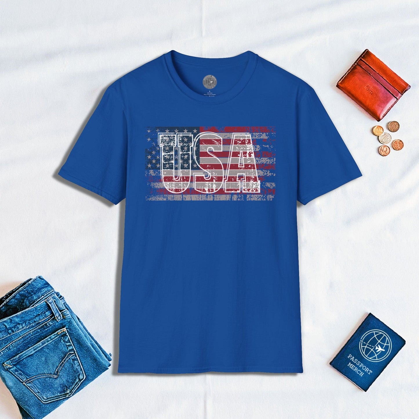 Vintage American Flag Patriotism USA T-Shirt