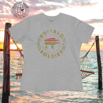 Vintage Buffalo Soldier, Jamaica, Womens Fit T-Shirt