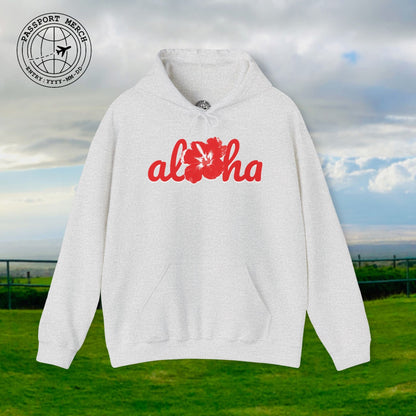 Valentine's Red Aloha Hibiscus, Hawaii Hoodie