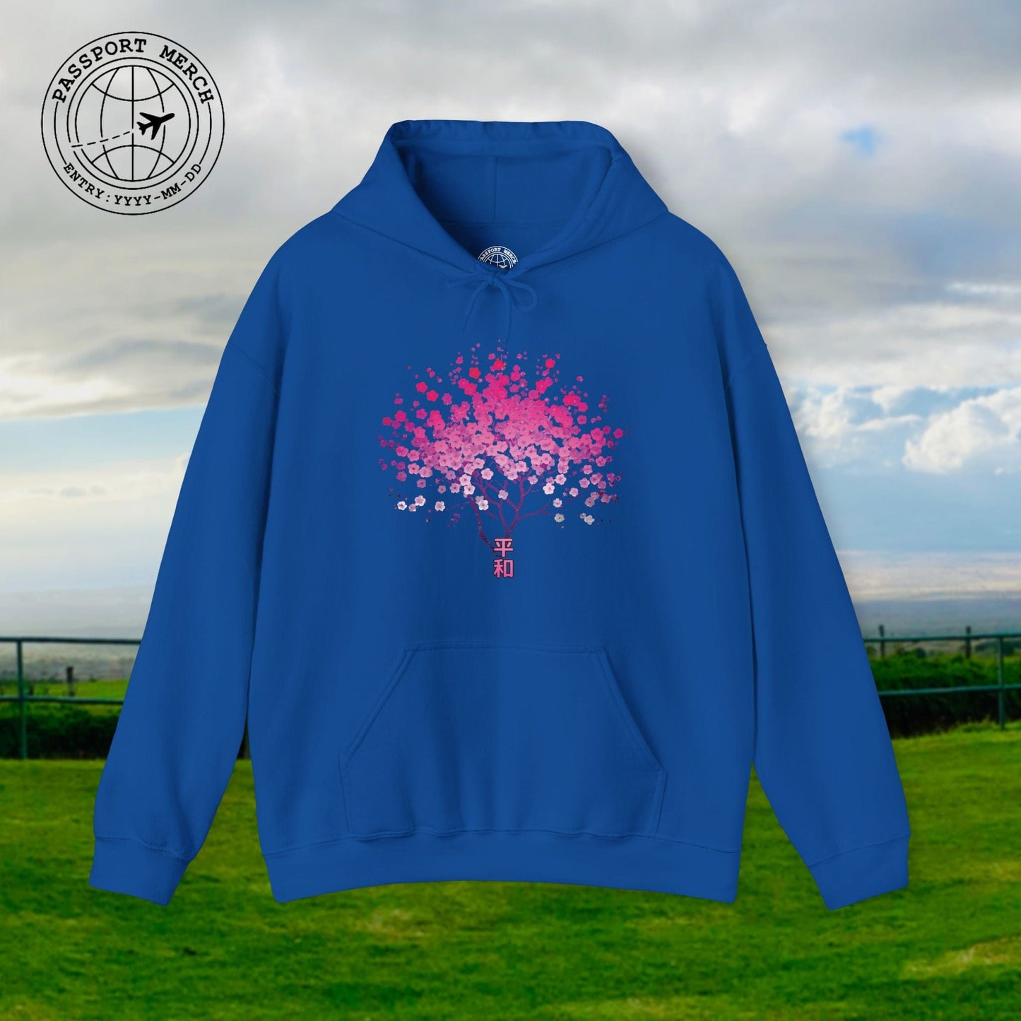 Cherry Blossoms Growing from Peace Japan Hoodie