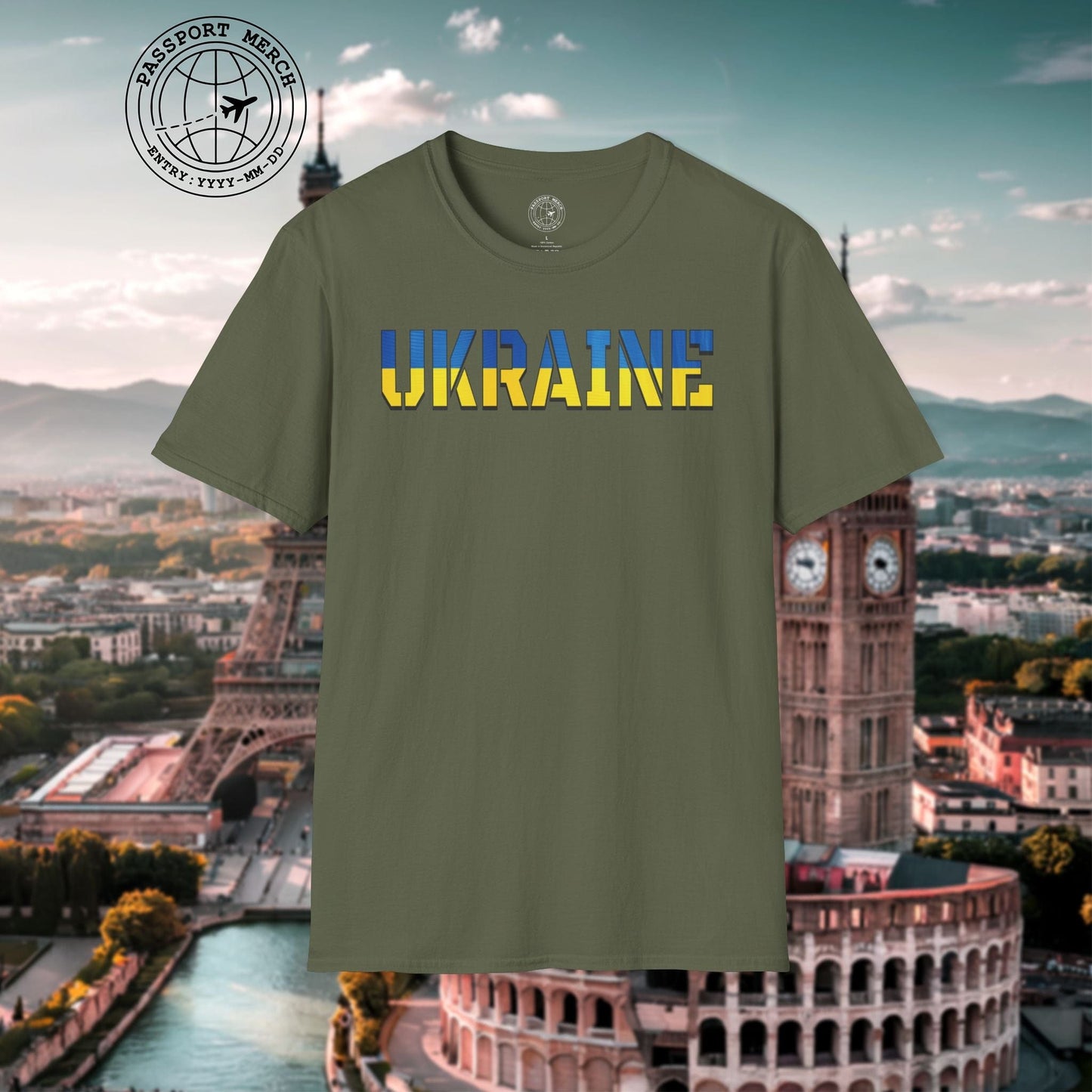 Ukraine Text Flag T-Shirt