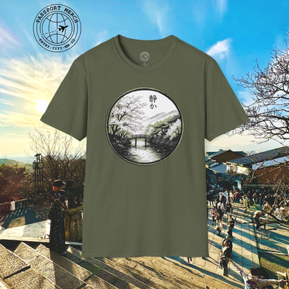 Monochrome Shizuka (Tranquil), Japan T-Shirt