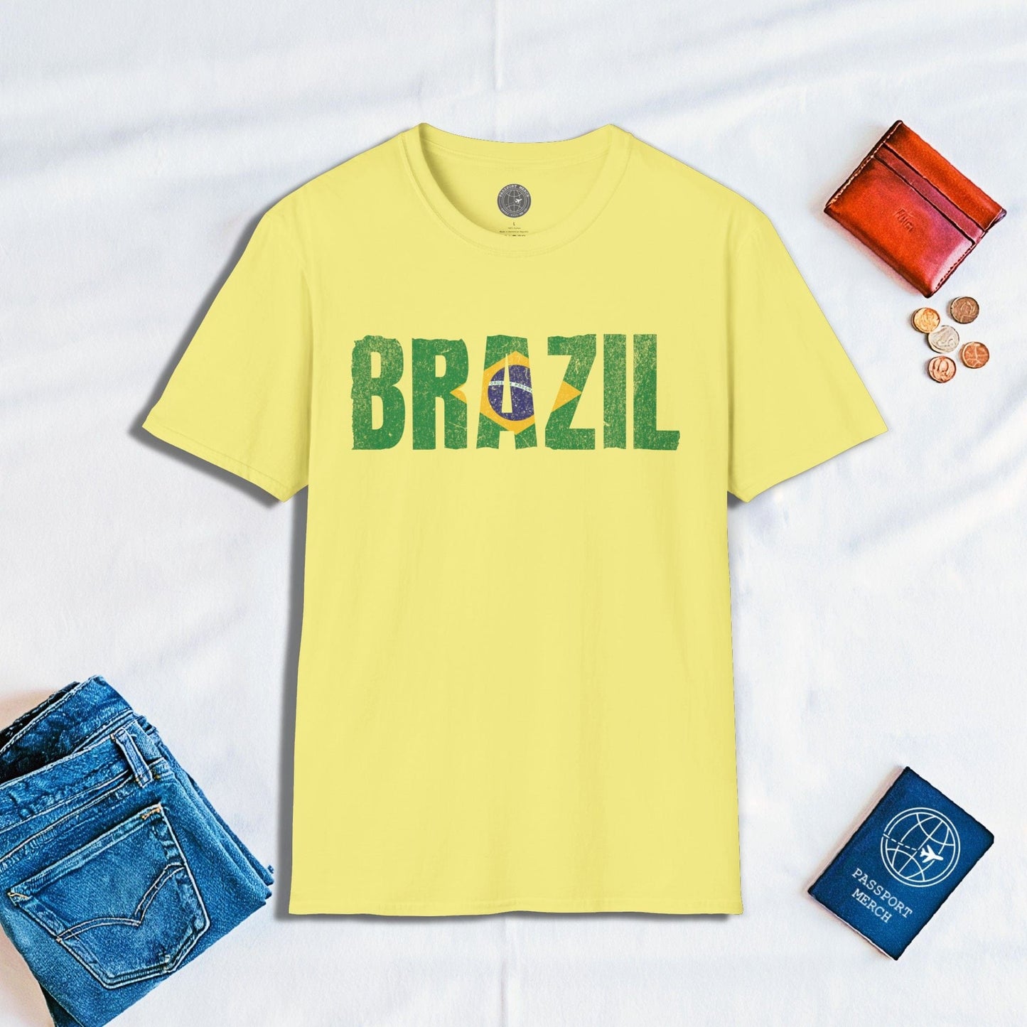 Brazil Patriotism Letter Flag T-Shirt