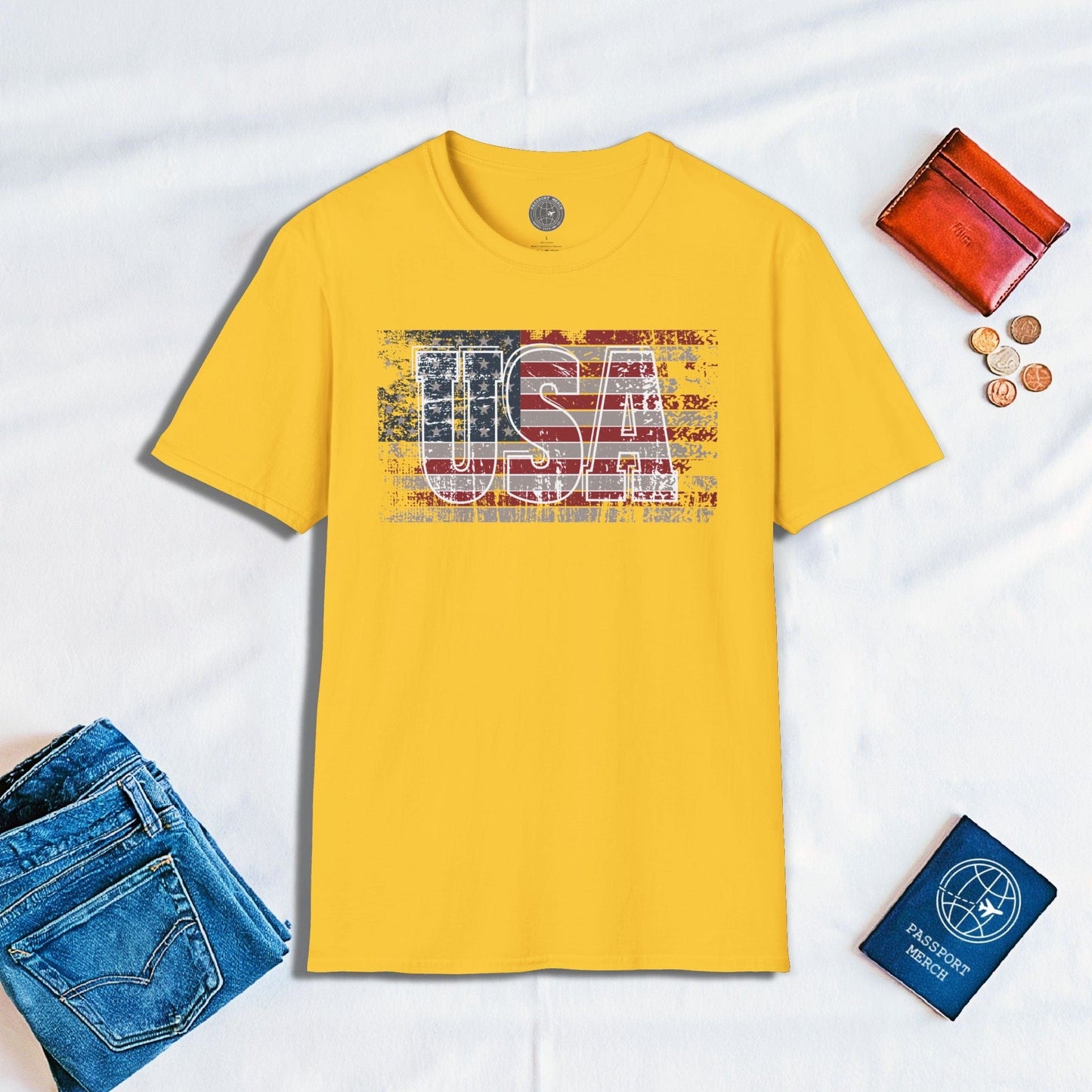 Vintage American Flag Patriotism USA T-Shirt