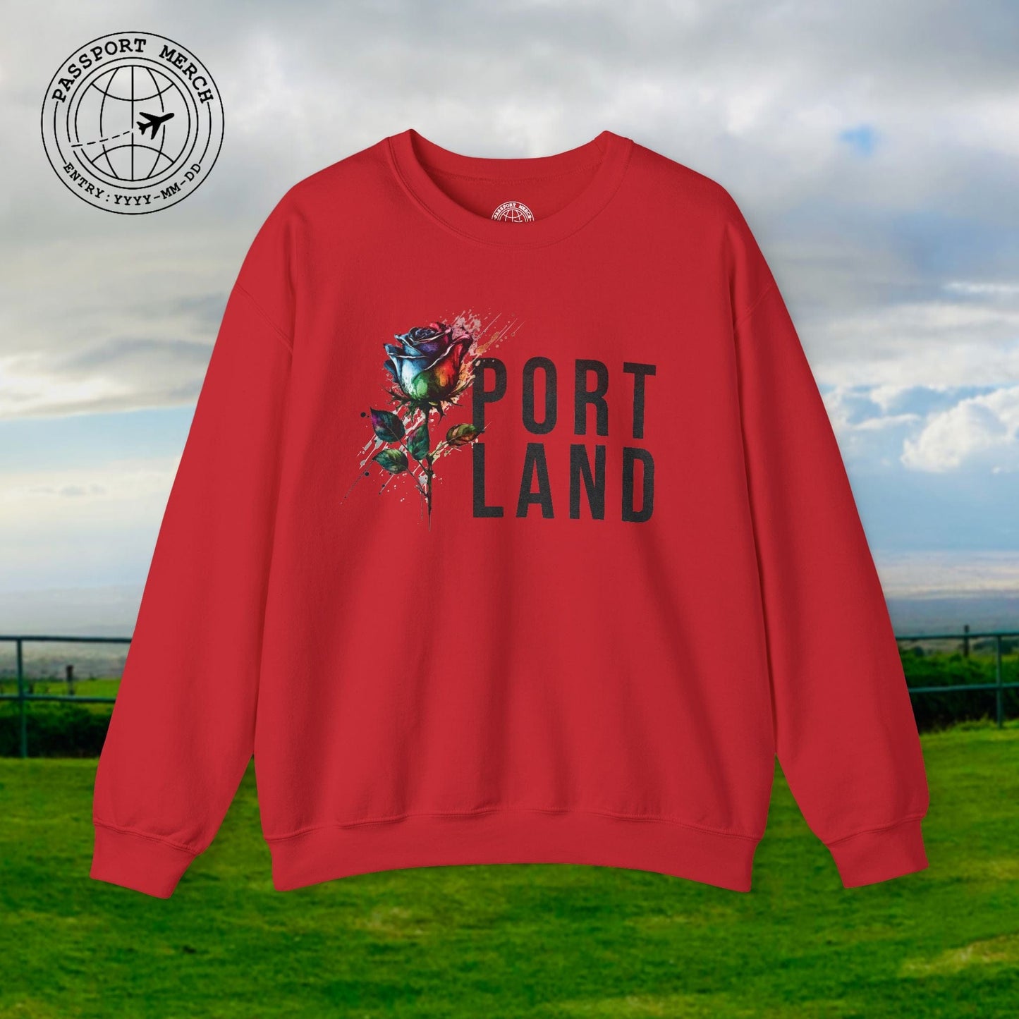 Portland Rose, Oregon Crewneck