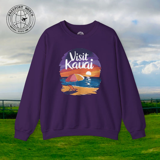 Retro Visit Kauai Hawaii Crewneck