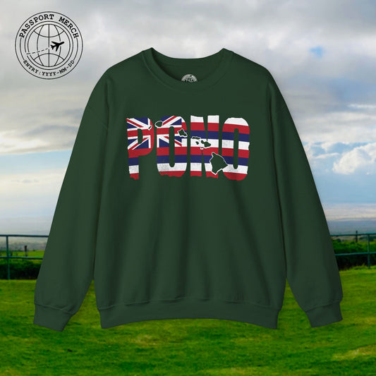 Hawaii Pono Letter Flag Crewneck