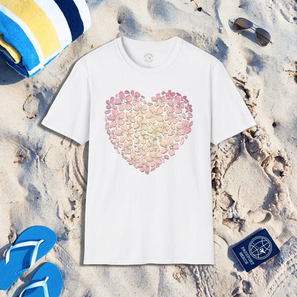 Hawaiian Plumeria Heart T-Shirt