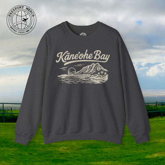 Kaneohe Bay Vintage Monochrome, Hawaii Crewneck