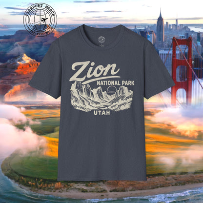 Zion National Park Vintage Monochrome, Utah T-Shirt