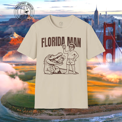 Florida Man Uses Alligator to Open Beer Can T-Shirt