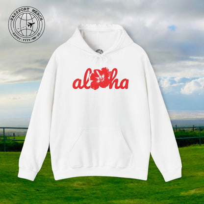 Valentine's Red Aloha Hibiscus, Hawaii Hoodie