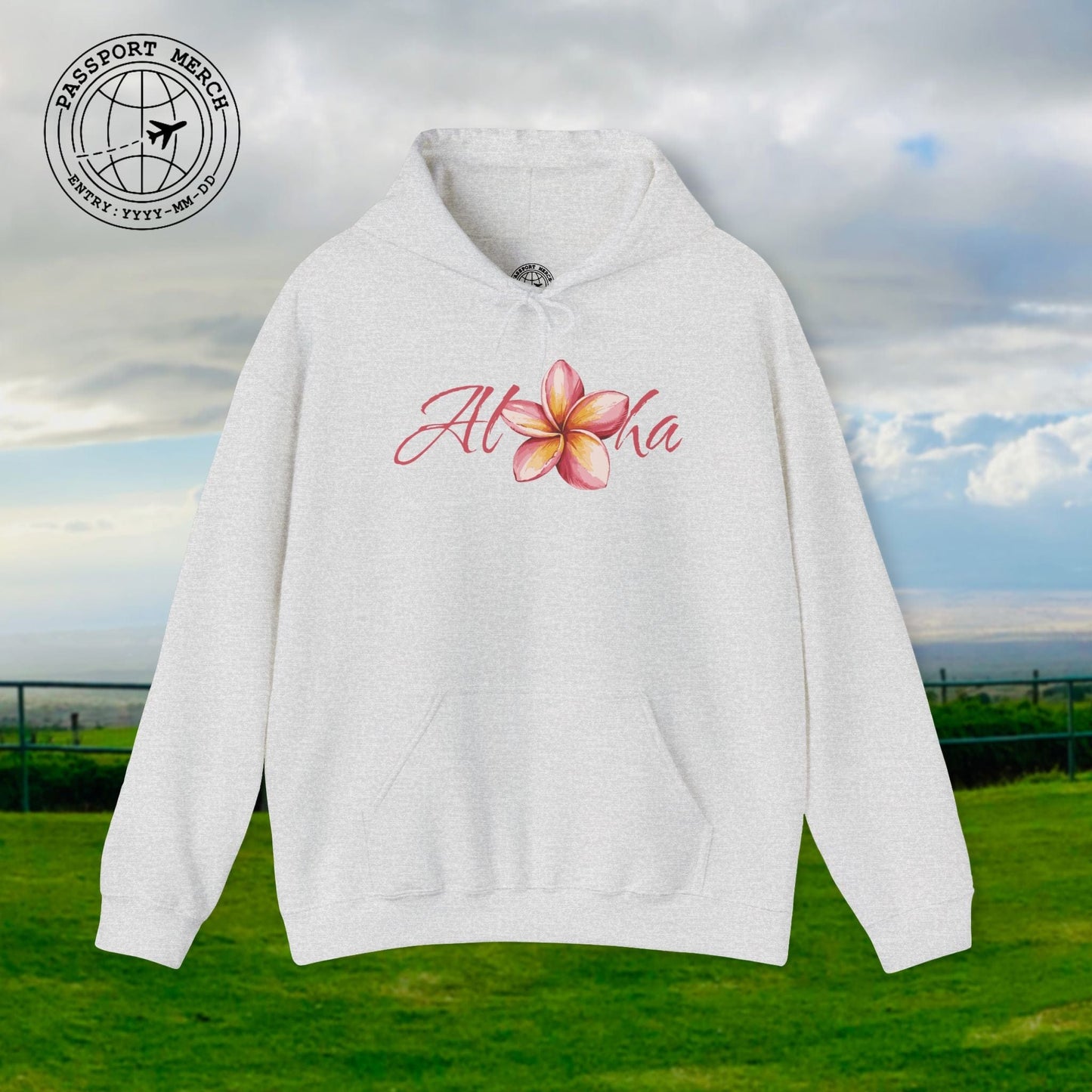 Aloha Watercolor Plumeria, Hawaii Hoodie