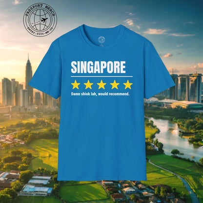 Damn Shiok Lah Five-Star Review, Singapore T-Shirt