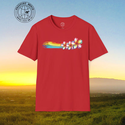 Neon Art Plumeria Rainbow, Hawaii T-Shirt