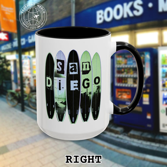 Surfboard Dreams San Diego, California 15oz Mug