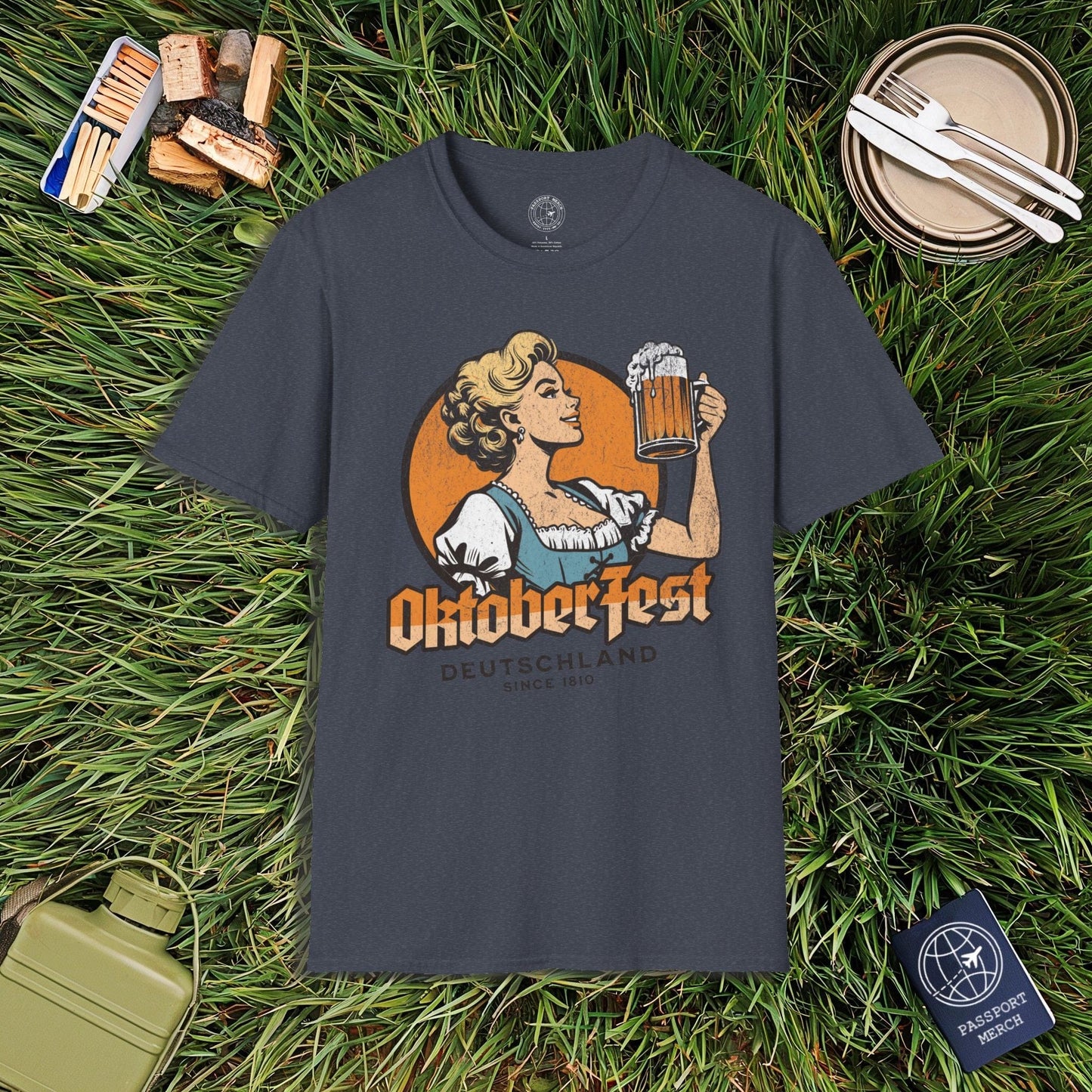 Vintage Oktoberfest Beer Maiden, Germany T-Shirt