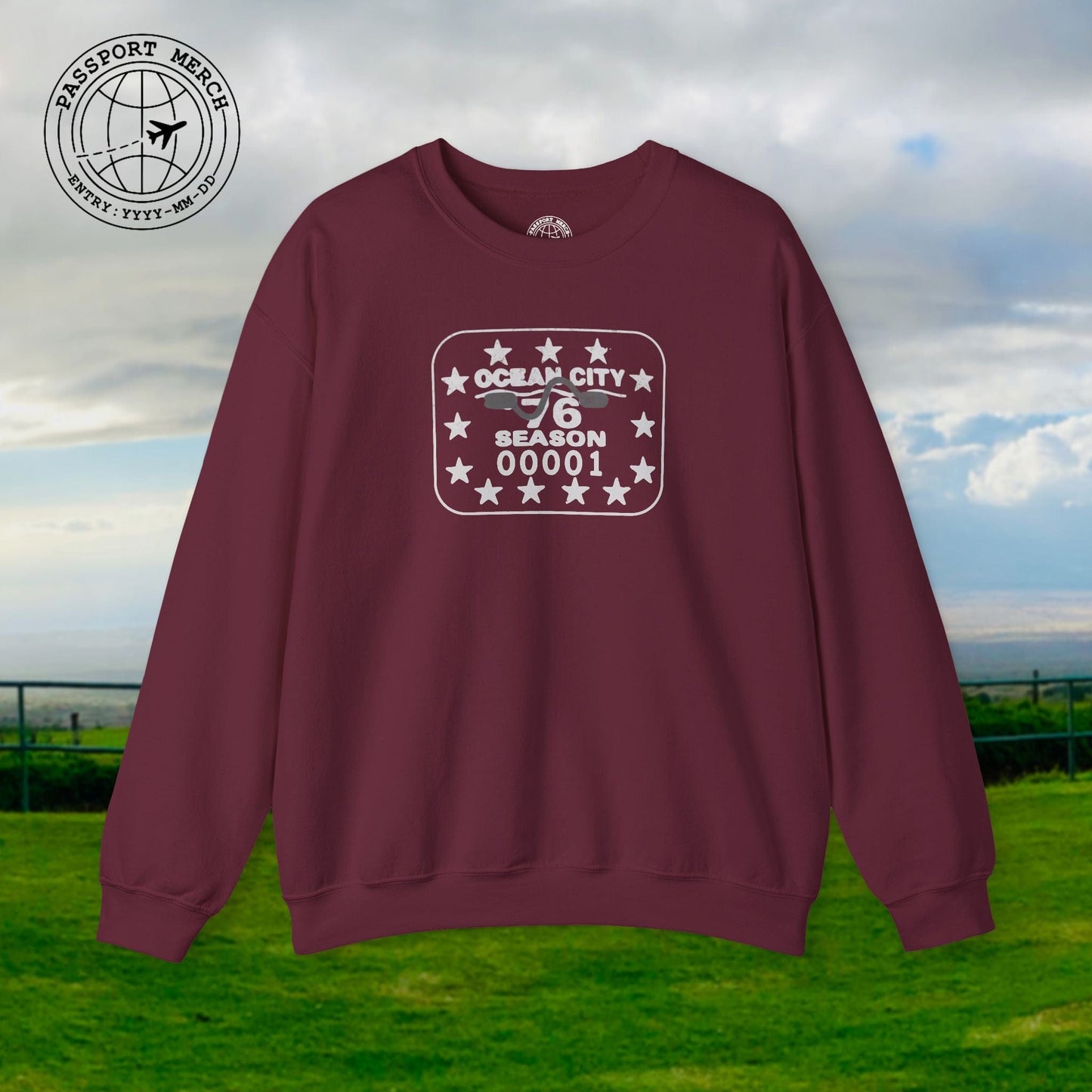 Vintage Ocean City 1976 Beach Tag, New Jersey Crewneck