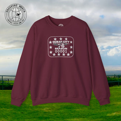 Vintage Ocean City 1976 Beach Tag, New Jersey Crewneck
