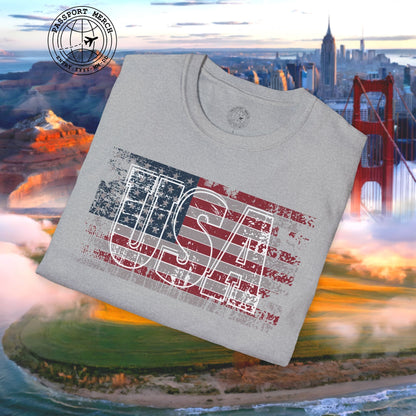 Vintage American Flag Patriotism USA T-Shirt