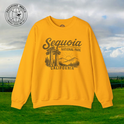 Sequoia National Park Vintage Monochrome, California Crewneck