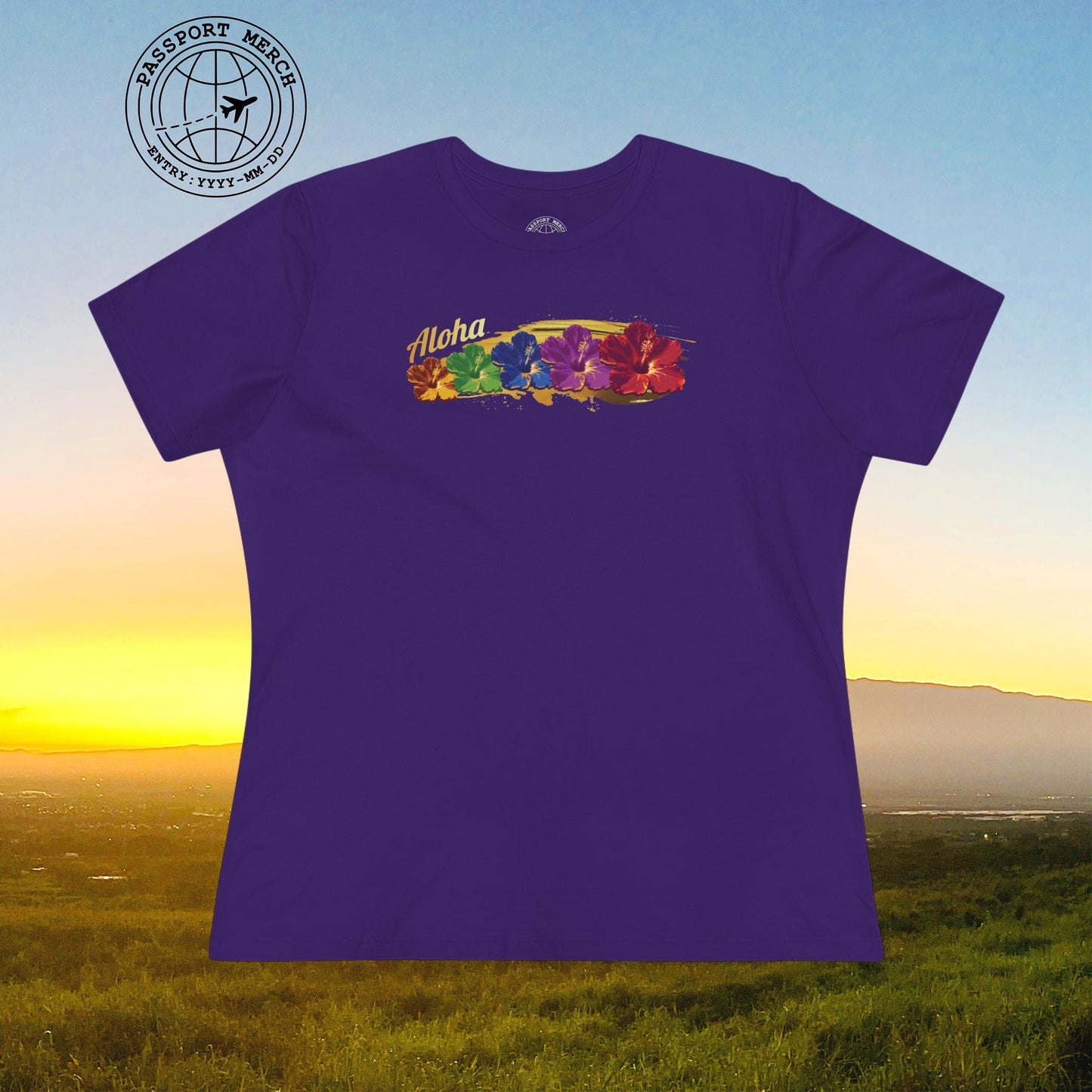 Pop Art Hibiscus, Hawaii, Womens Fit T-Shirt