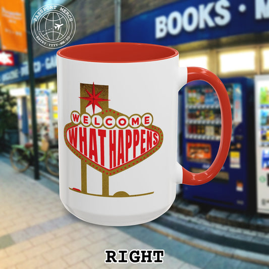 "WHAT HAPPENS" in Vegas, Nevada 15oz Mug
