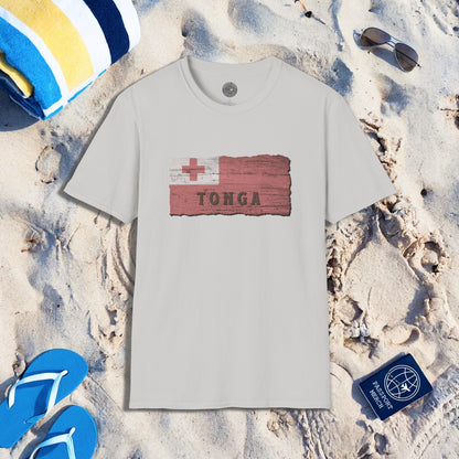 Kingdom of Tonga Woodworked Flag T-Shirt