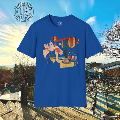Woman Drinking in Shibuya, Tokyo, Japan T-Shirt