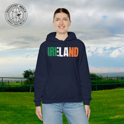 Vintage Ireland Patriotism Letter Flag Hoodie