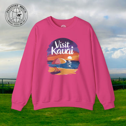 Retro Visit Kauai Hawaii Crewneck