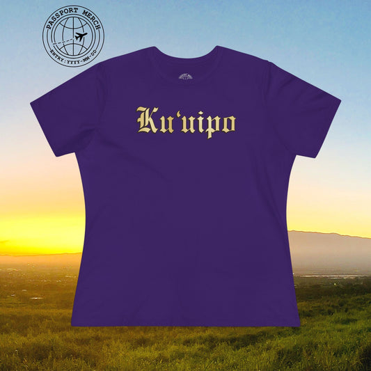 24-Karat Gold Ku'uipo (Hawaiian Jewelry Style), Womens Fit T-Shirt